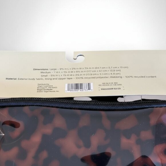 Open Story Brown Animal Print Travel Cube & Set of 3 Pouches NWT - Picture 7 of 15